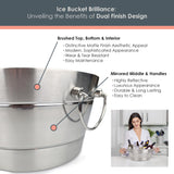 Anchored Beverage Tub Ribbed Dual Finish Insulated Stainless Steel