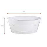 Aspen Metal Party Tub Hammered White