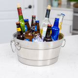 Anchored Beverage Tub Ribbed Dual Finish Insulated Stainless Steel