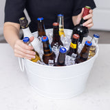 Old Tavern Hammered Beverage Bucket in White