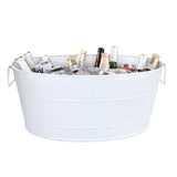 Aspen Metal Party Tub Hammered White