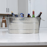 Aspen Metal Party Tub Hammered Stainless Steel