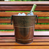 brekx copper wine bucket hammered outdoors patio