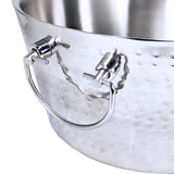 Anchored Double Walled Hammered Steel Beverage Tub