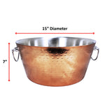 Anchored Beverage Tub Double Wall Insulated Rose Copper