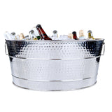 Aspen Metal Party Tub Hammered Stainless Steel